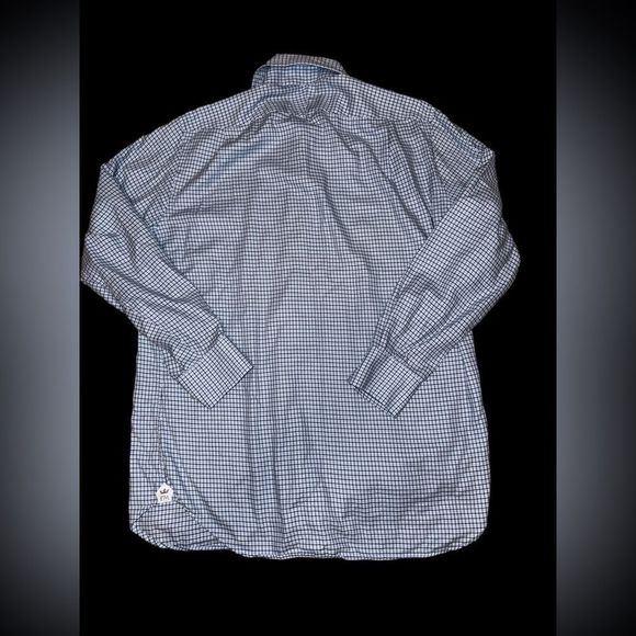 Peter Millar Blue Mens‎ Size Large Striped Button Up Long Sleeve Greens Masters - Picture 6 of 11